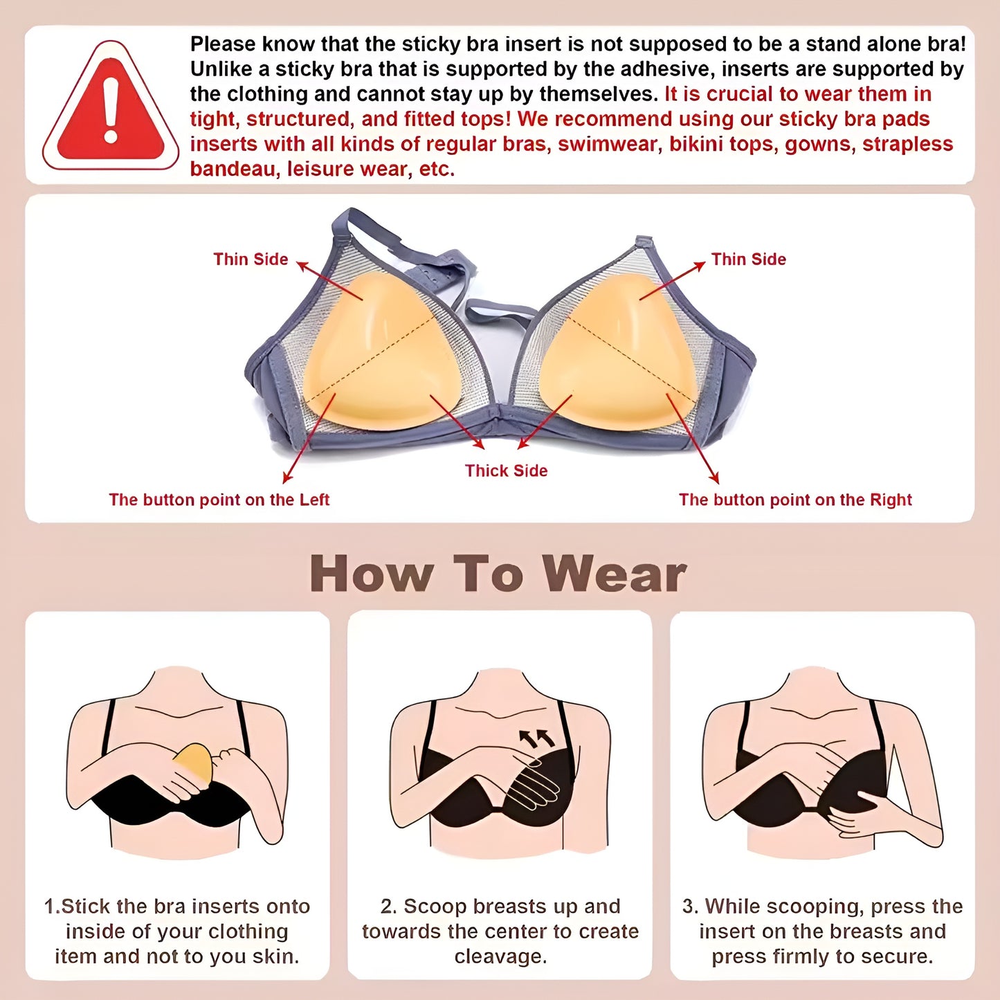 Double Sided Sticky Bra Pads